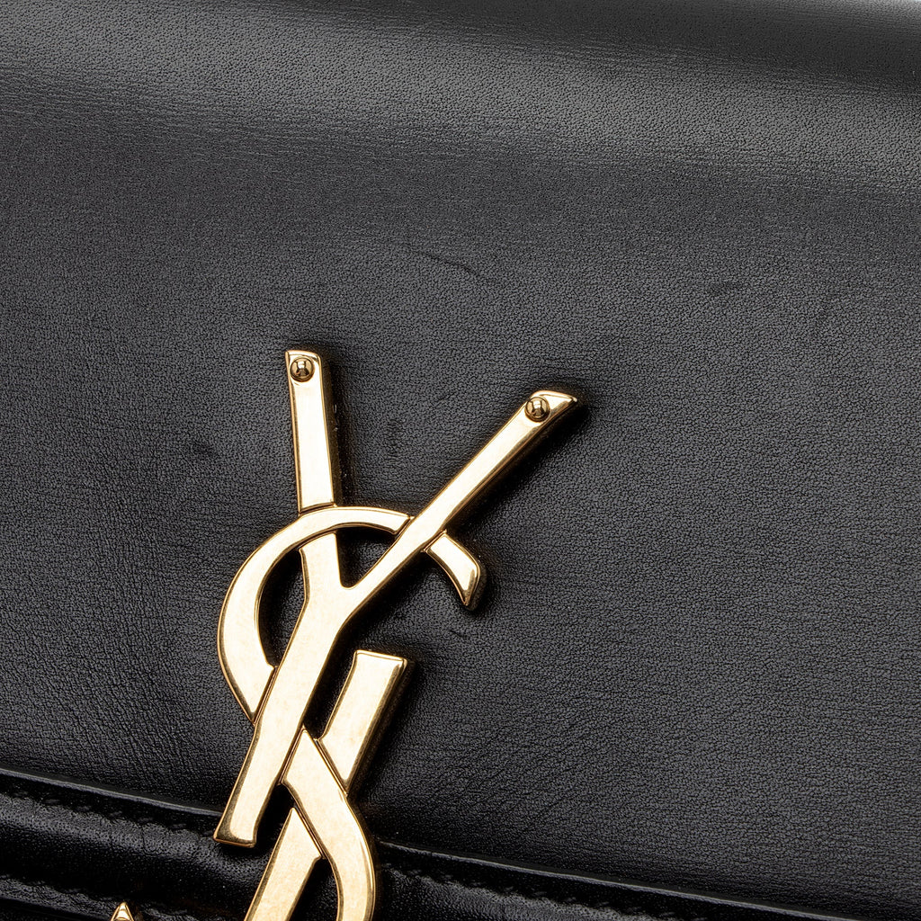 Saint Laurent Calfskin Monogram Solferino Small Shoulder Bag (SHF-3U)