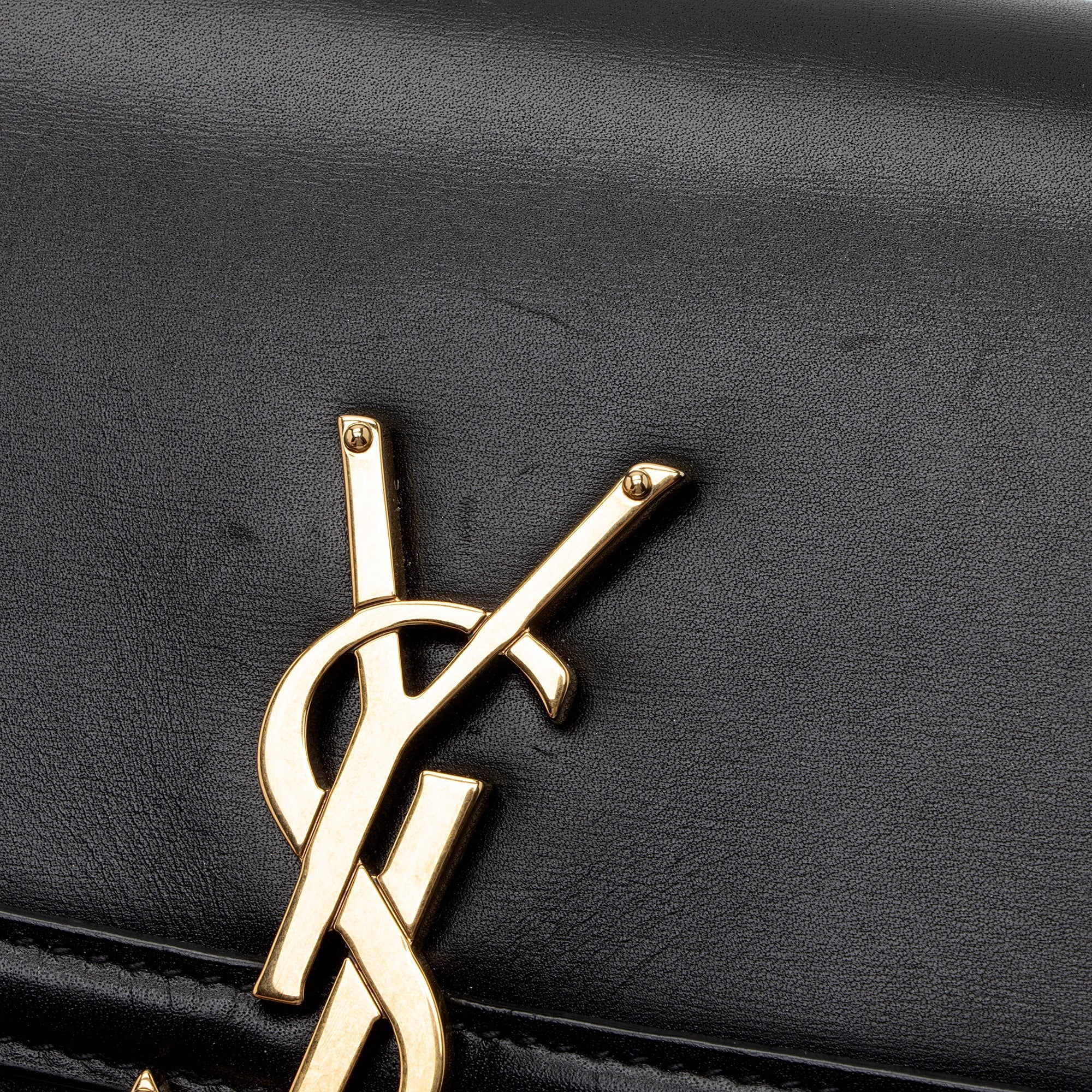 Saint Laurent Calfskin Monogram Solferino Small Shoulder Bag (SHF-3U)
