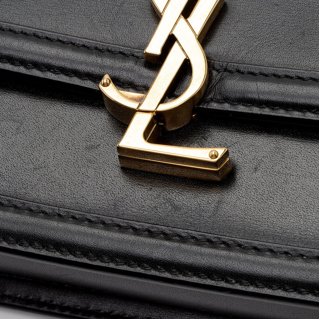 Saint Laurent Calfskin Monogram Solferino Small Shoulder Bag (SHF-3U)