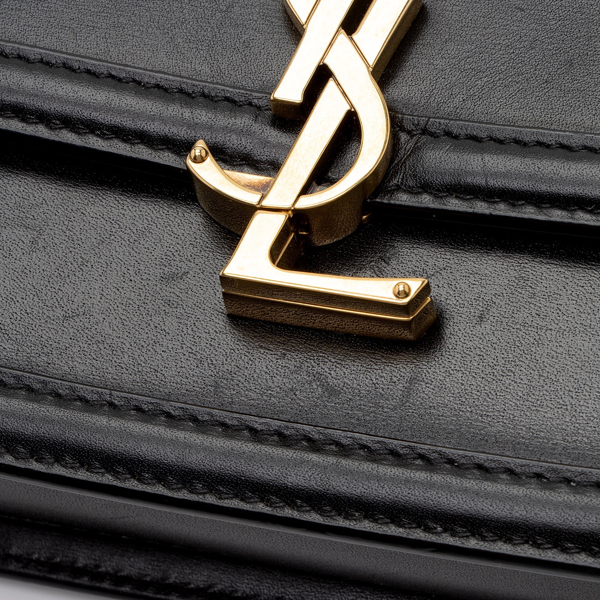 Saint Laurent Calfskin Monogram Solferino Small Shoulder Bag (SHF-3U)