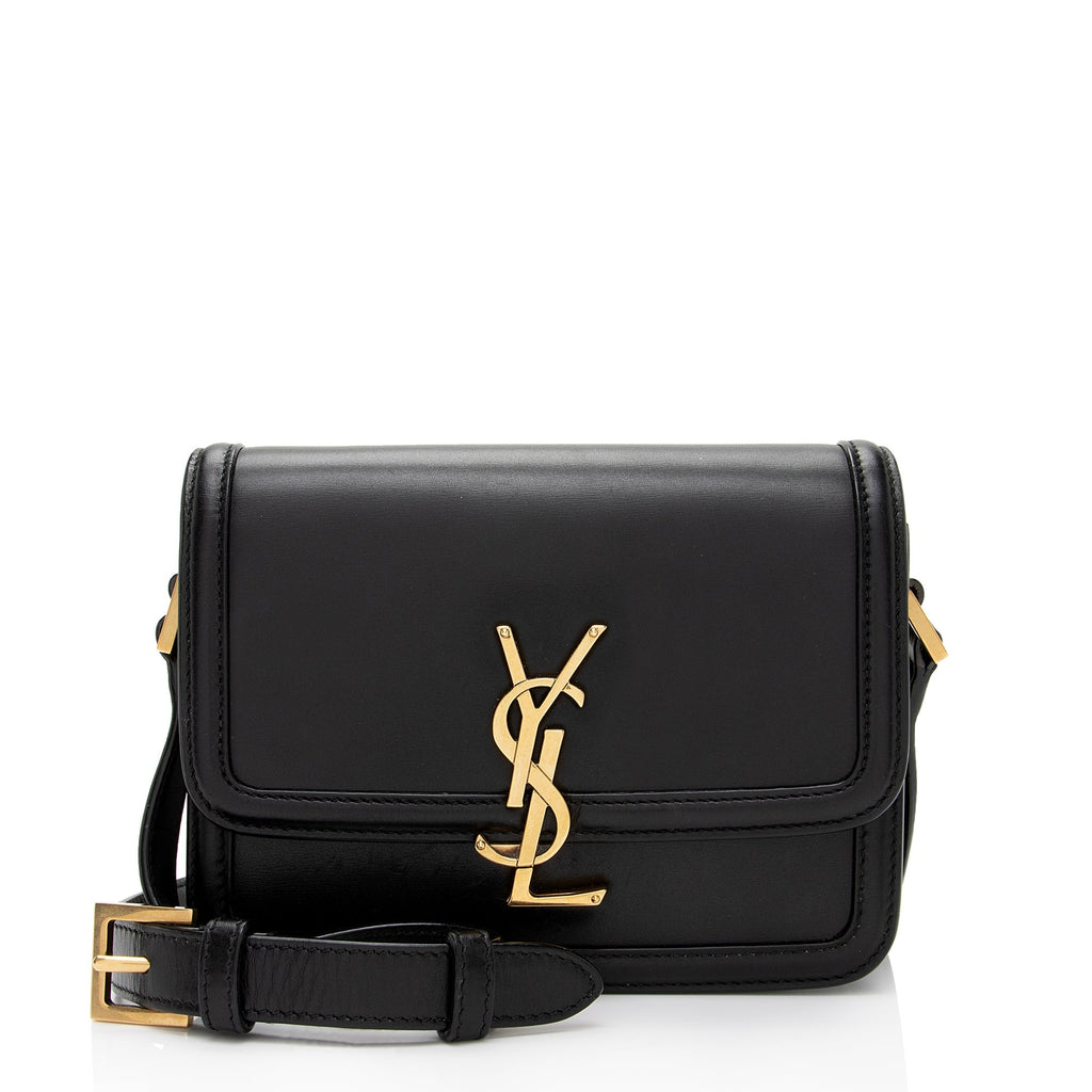Saint Laurent Calfskin Monogram Solferino Small Shoulder Bag (SHF-3U)