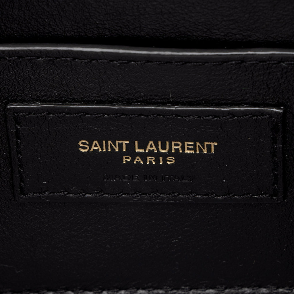 Saint Laurent Calfskin Monogram Solferino Small Shoulder Bag (SHF-3U)