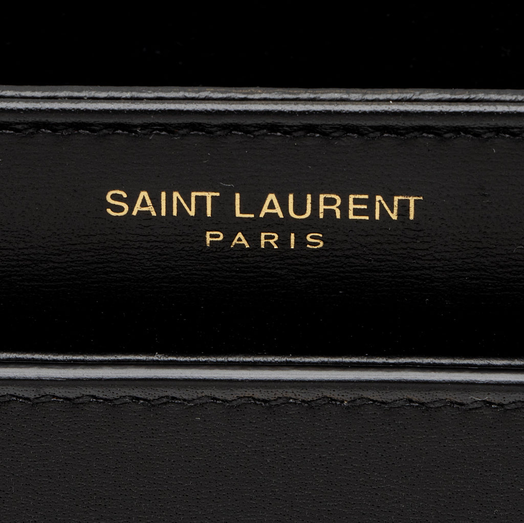 Saint Laurent Calfskin Monogram Solferino Small Shoulder Bag (SHF-3U)