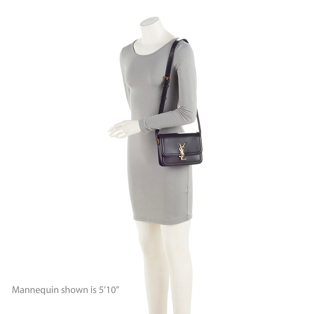 Saint Laurent Calfskin Monogram Solferino Small Shoulder Bag (SHF-3U)