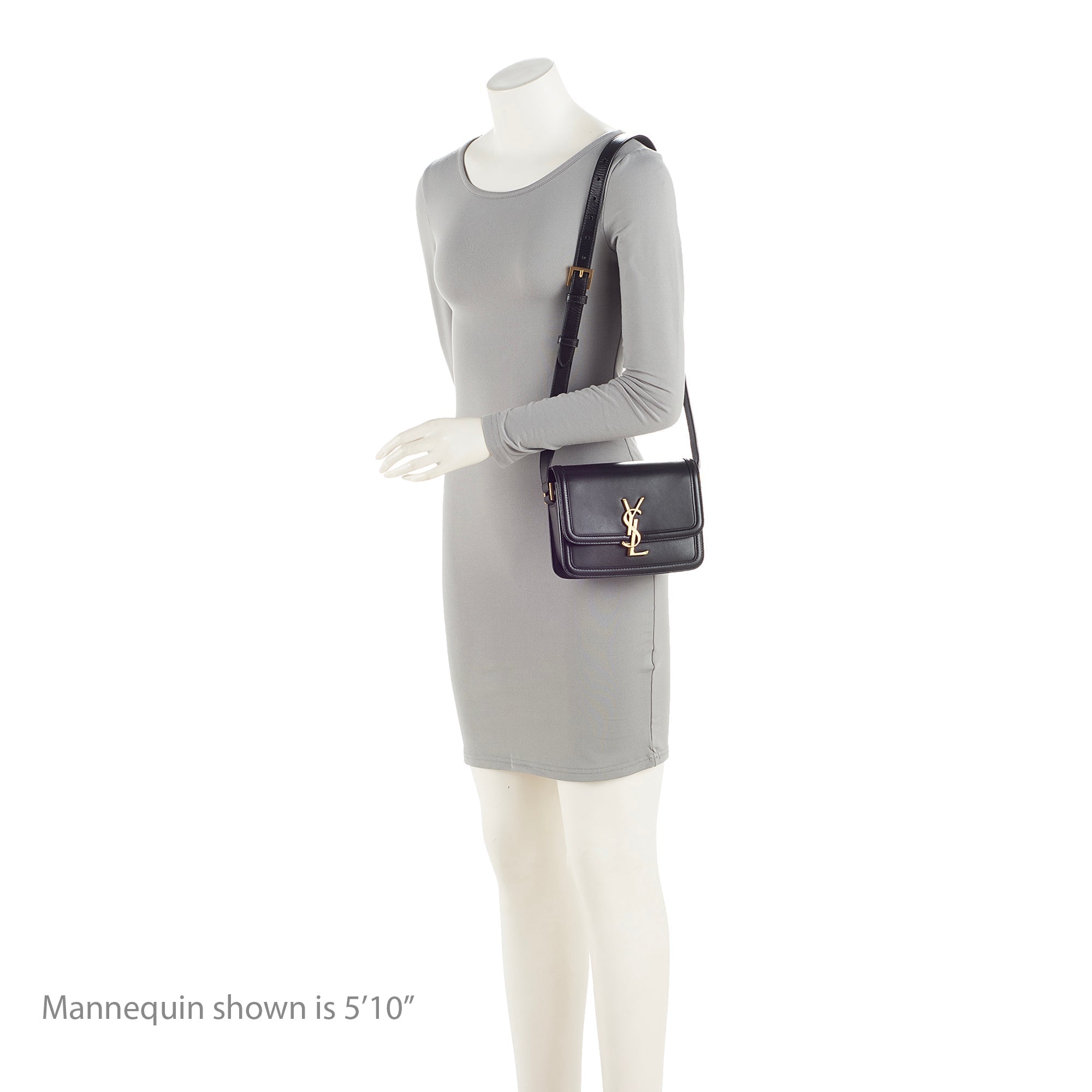 Saint Laurent Calfskin Monogram Solferino Small Shoulder Bag (SHF-3U)