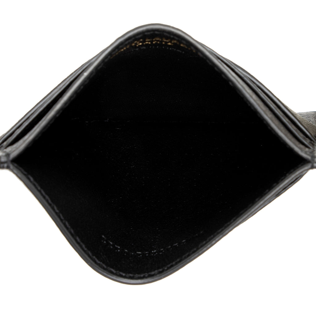 Saint Laurent Calfskin Monogram Tiny Cassandre Card Case (SHF-XxCMHH)