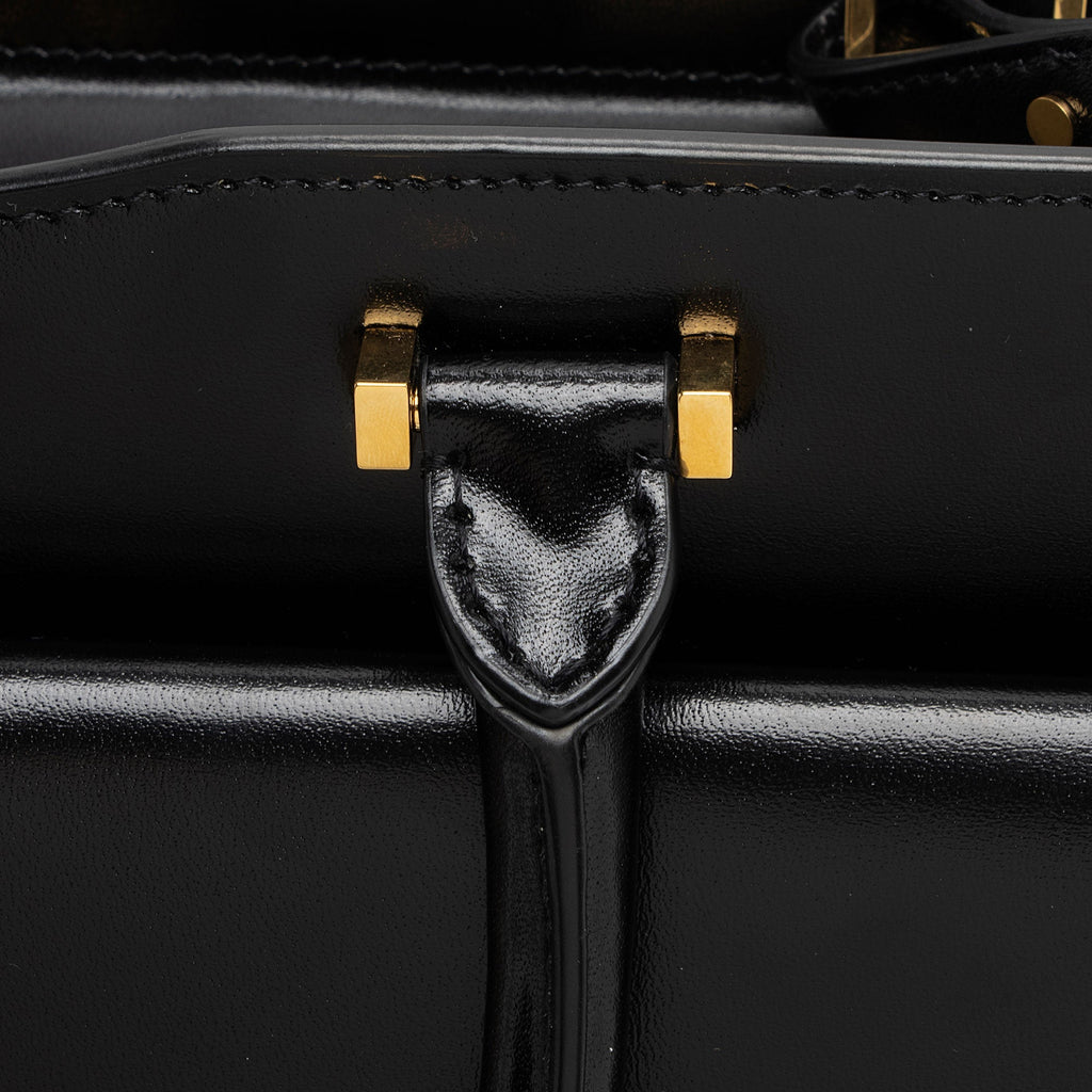 Saint Laurent Calfskin Monogram Uptown Medium Tote (SHF-Z82BDJ)
