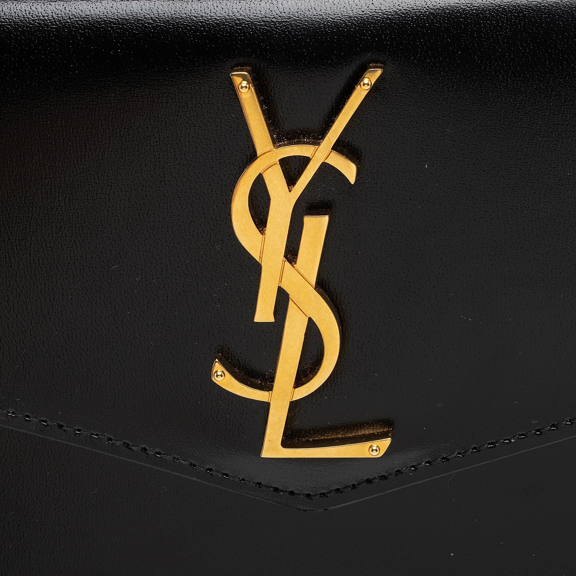 Saint Laurent Calfskin Monogram Uptown Medium Tote (SHF-Z82BDJ)