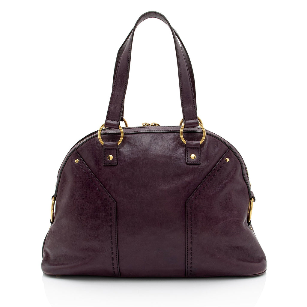 Saint Laurent Calfskin Muse Large Satchel (SHF-uHLQ3D)