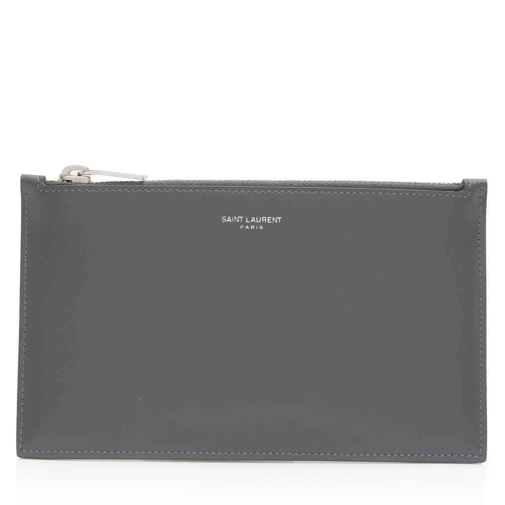 Saint Laurent Calfskin Small Zip Pouch (SHF-RISe7Z)