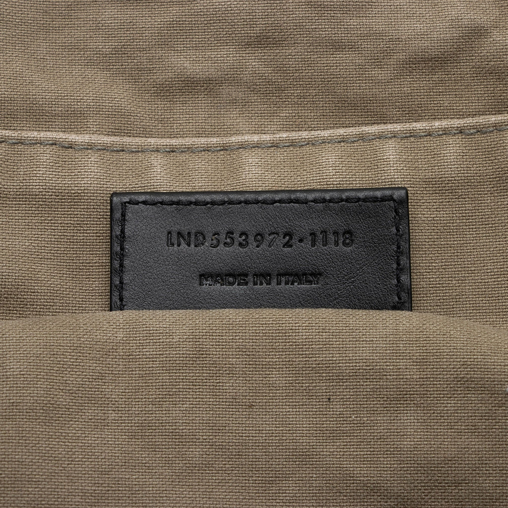 Saint Laurent Canvas Army Messenger Bag (SHF-tH8n4I)