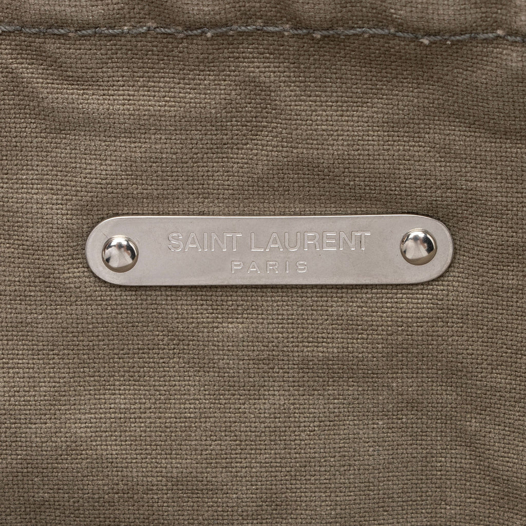 Saint Laurent Canvas Army Messenger Bag (SHF-tH8n4I)
