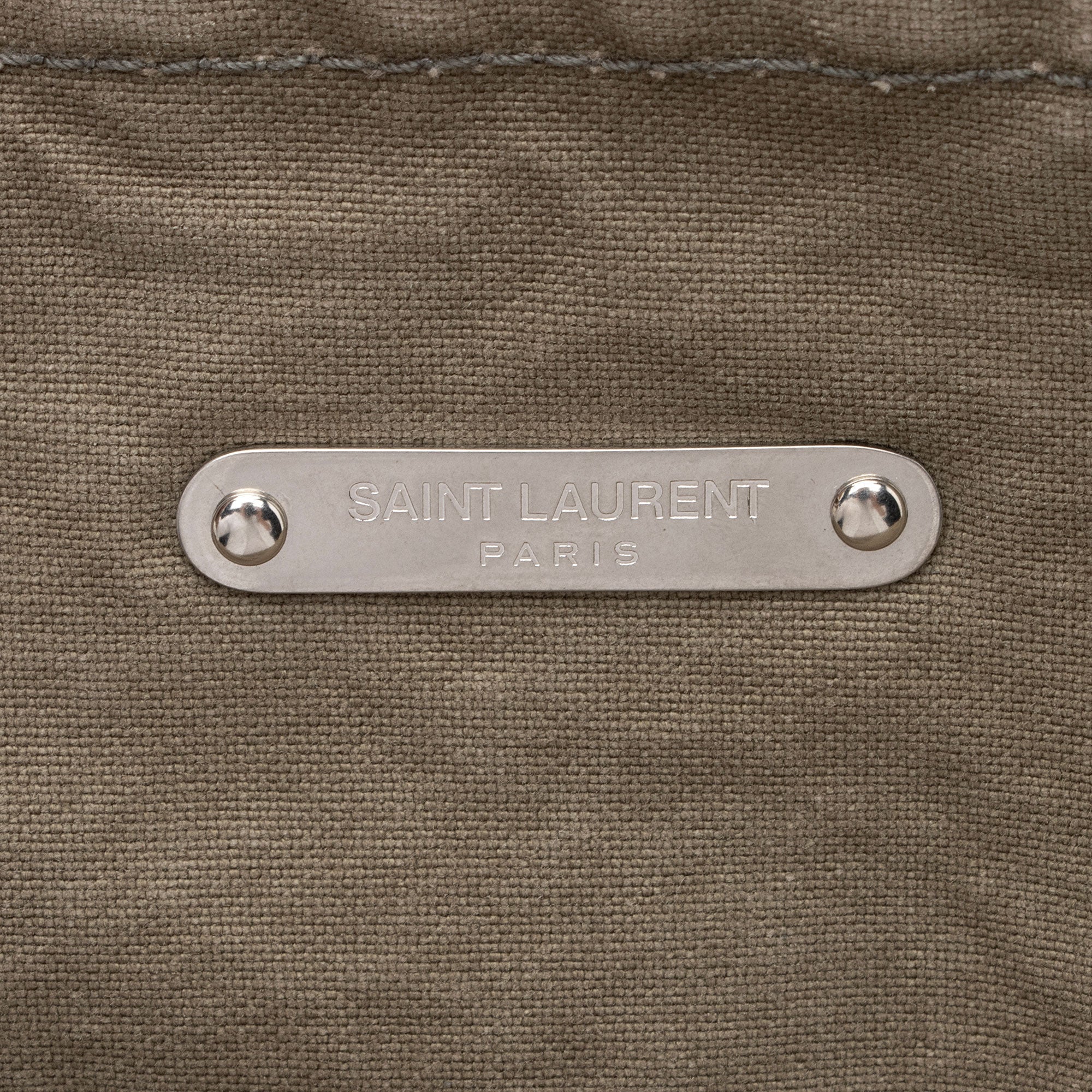 Saint Laurent Canvas Army Messenger Bag (SHF-tH8n4I)
