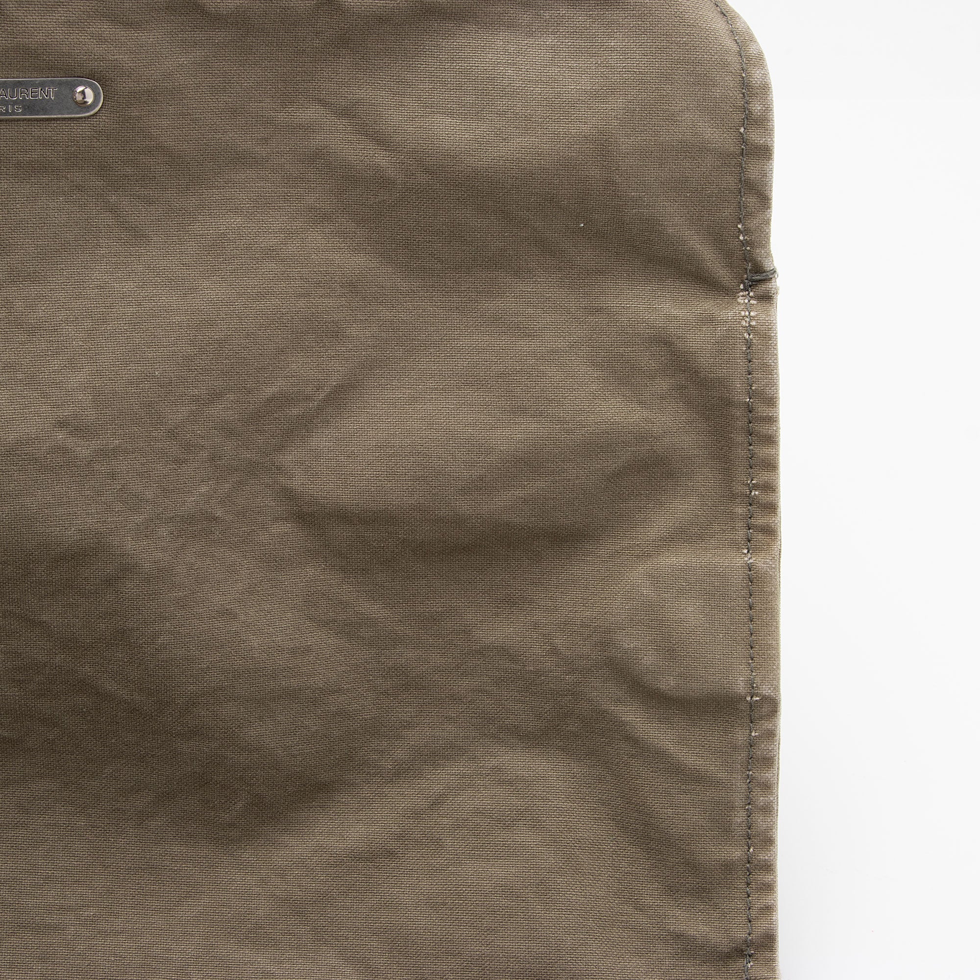 Saint Laurent Canvas Army Messenger Bag (SHF-tH8n4I)