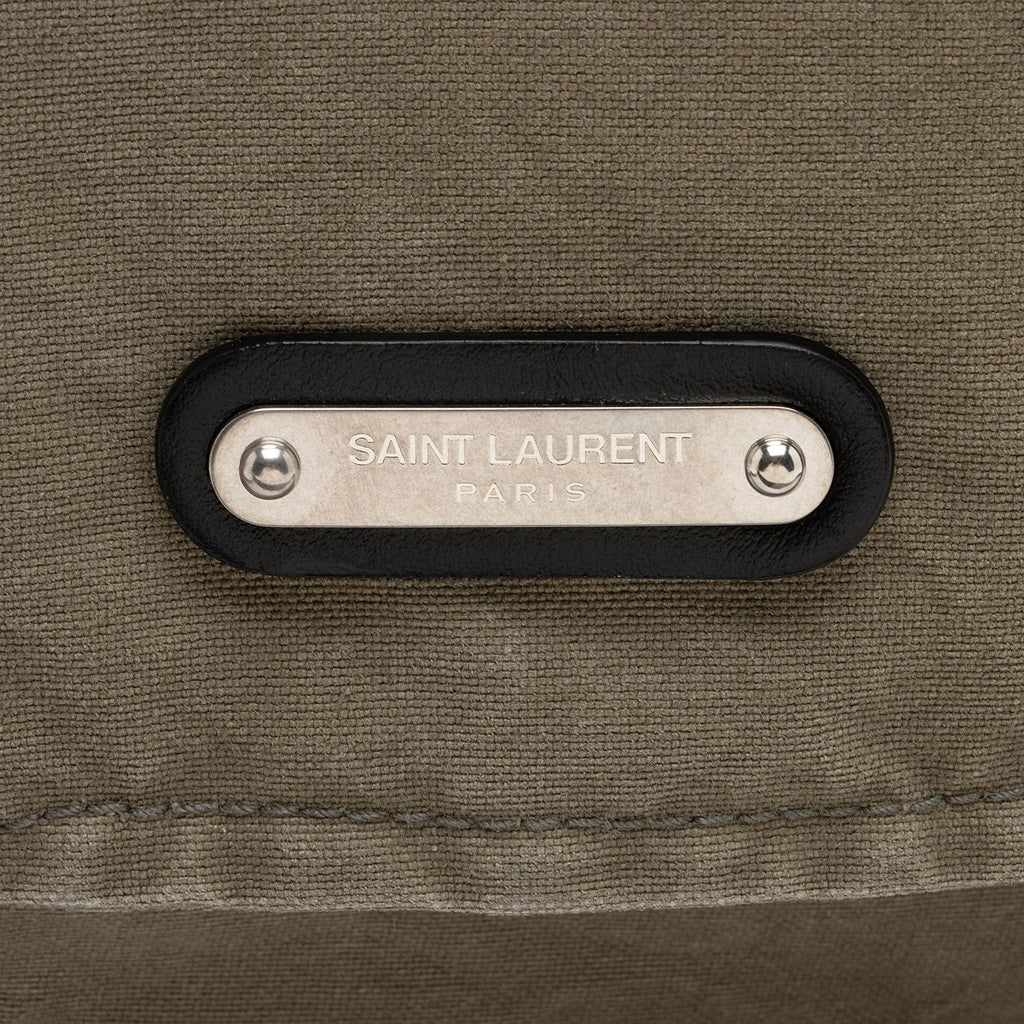 Saint Laurent Canvas Army Messenger Bag (SHF-tH8n4I)