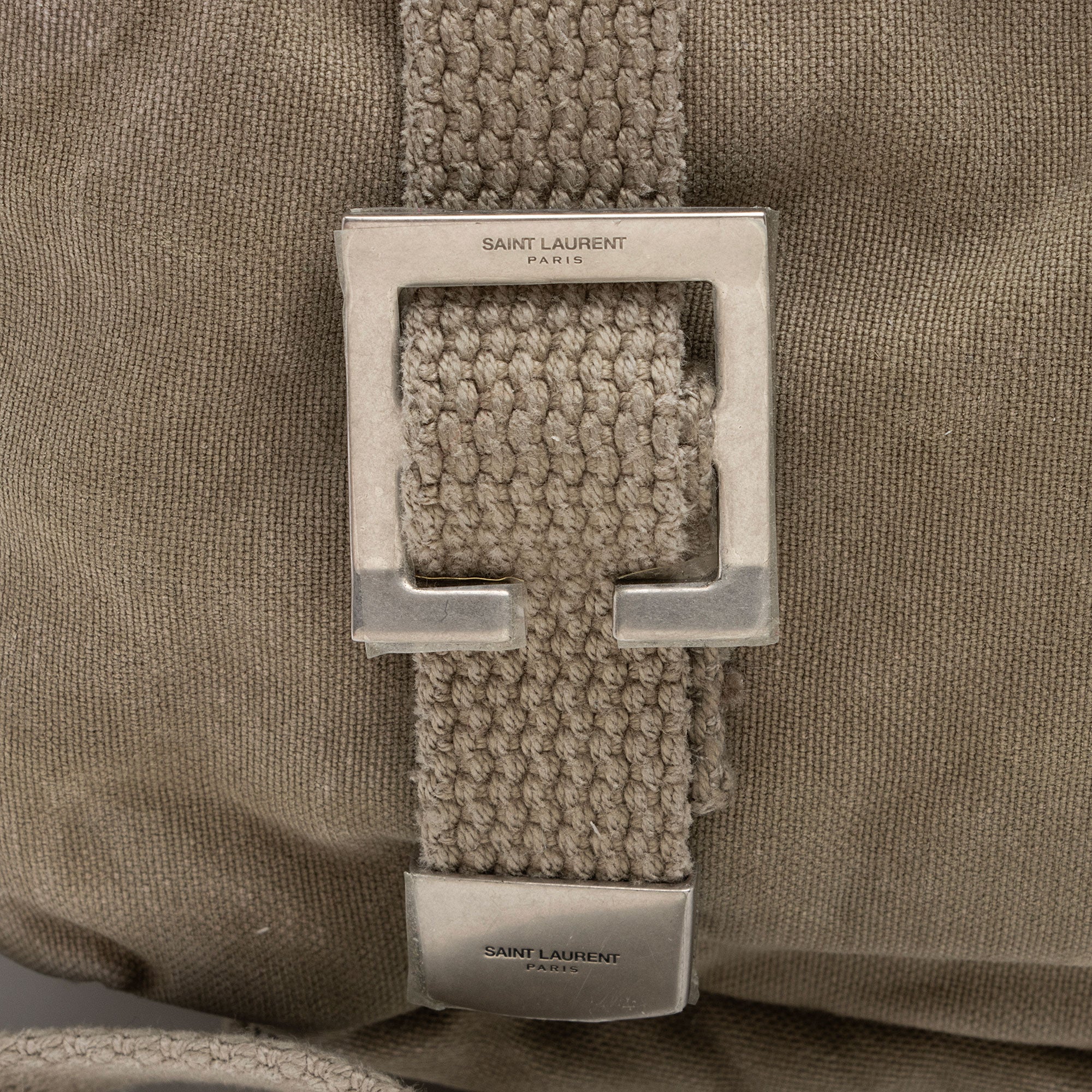 Saint Laurent Canvas Army Messenger Bag (SHF-tH8n4I)
