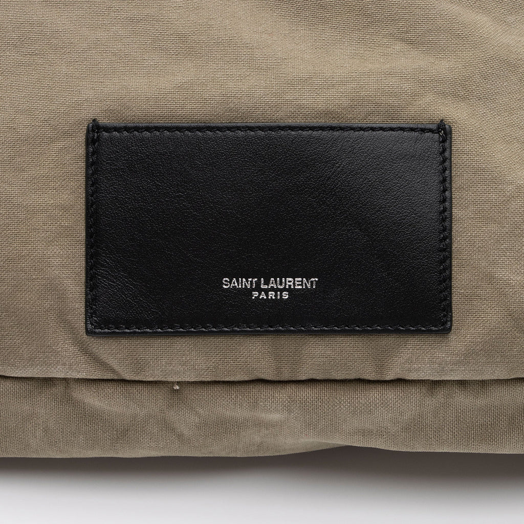 Saint Laurent Canvas Army Messenger Bag (SHF-tH8n4I)