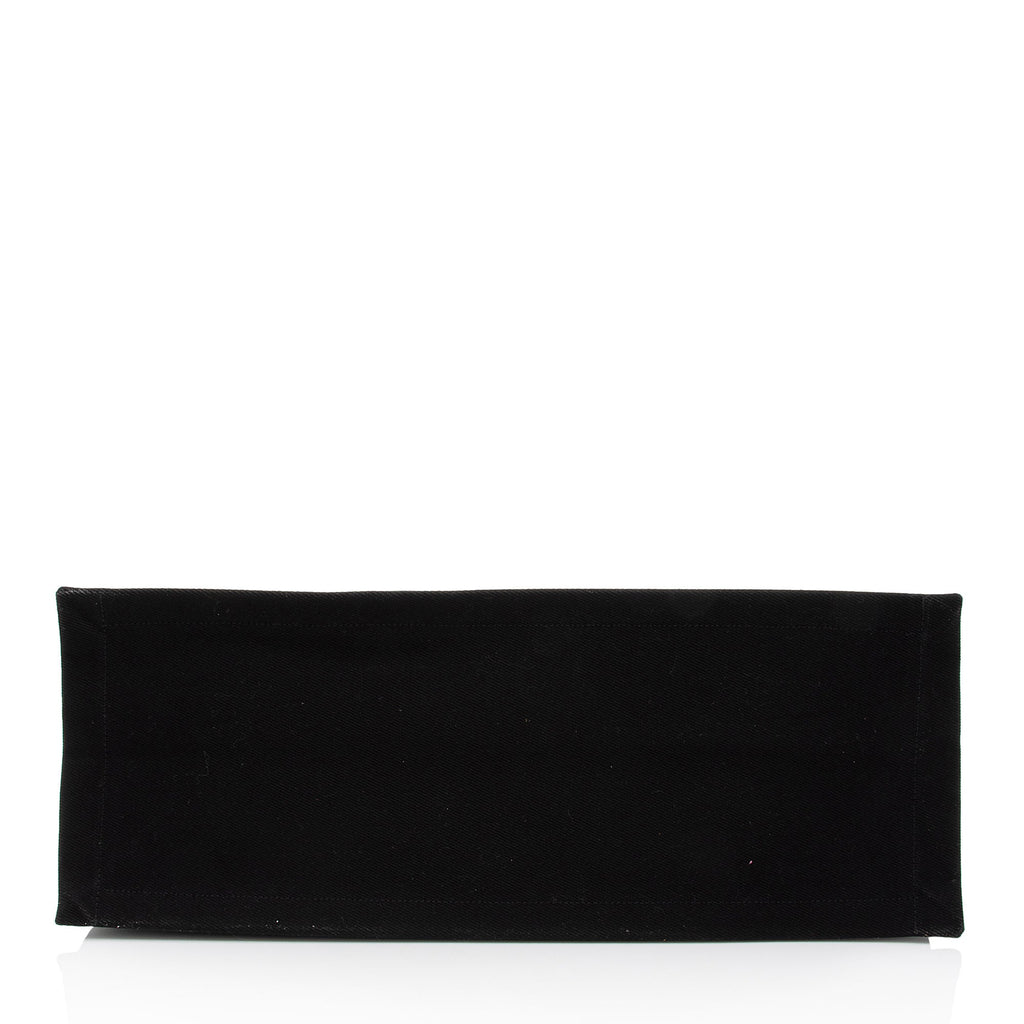 Saint Laurent Canvas Calfskin Rive Gauche Large Tote (SHF-PjHcZm)