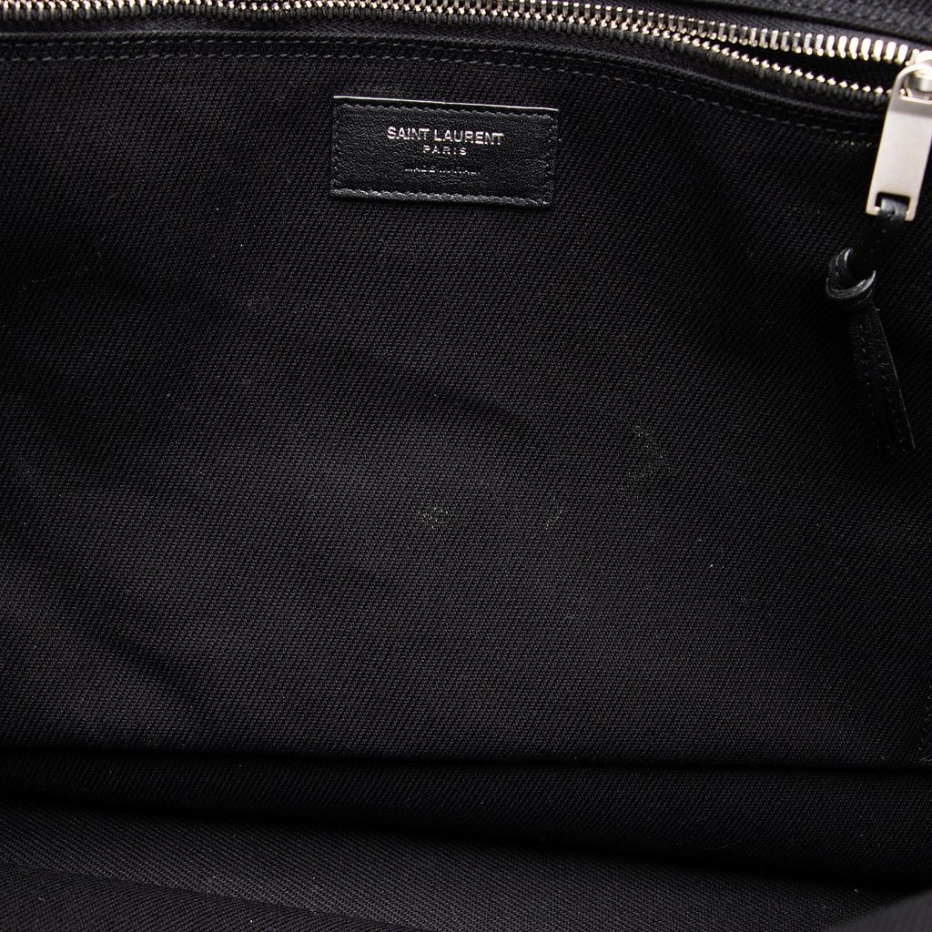 Saint Laurent Canvas Calfskin Rive Gauche Large Tote (SHF-PjHcZm)