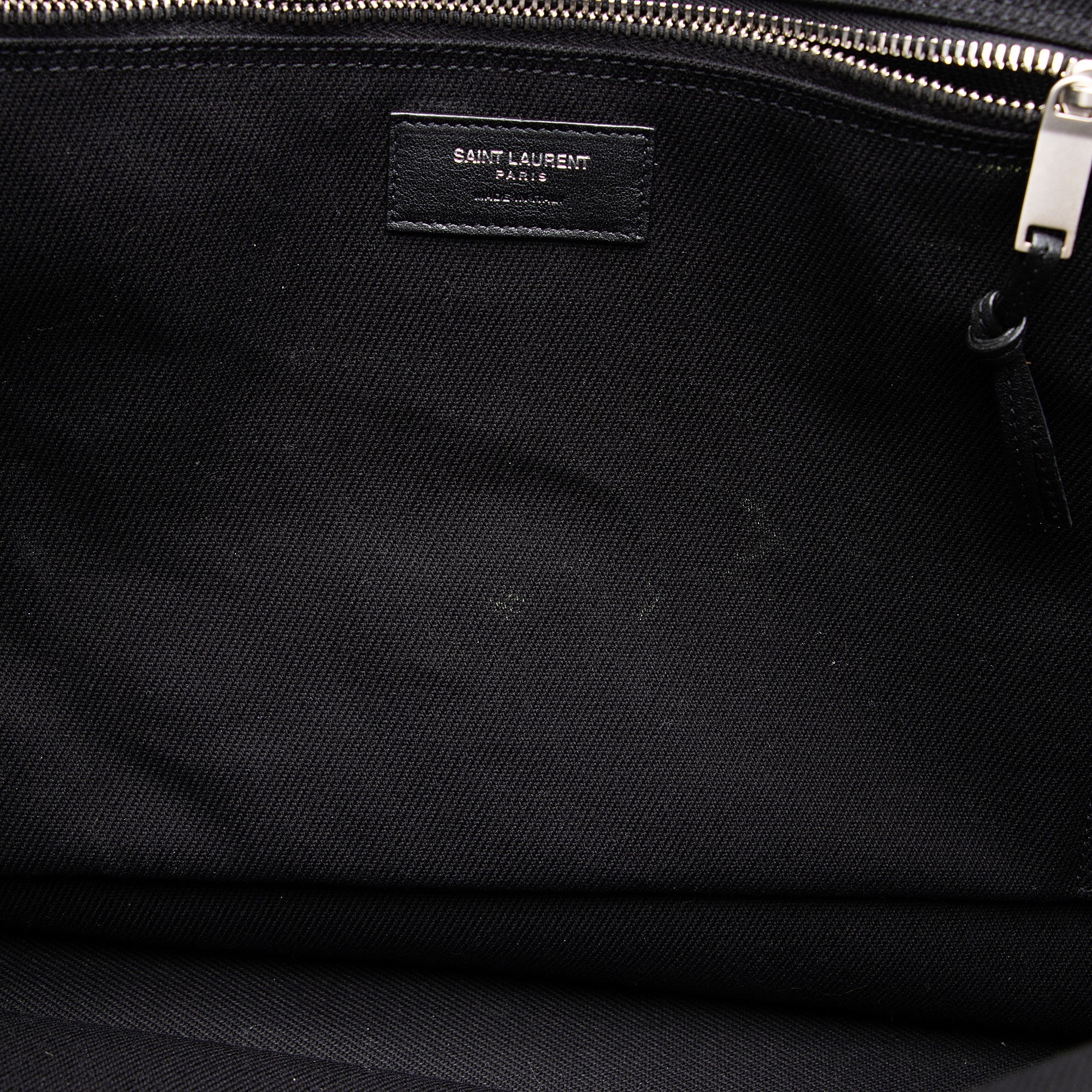 Saint Laurent Canvas Calfskin Rive Gauche Large Tote (SHF-PjHcZm)