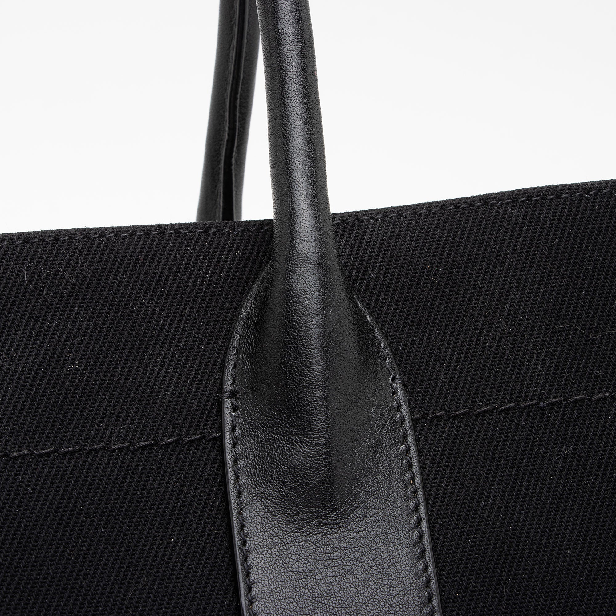 Saint Laurent Canvas Calfskin Rive Gauche Large Tote (SHF-PjHcZm)