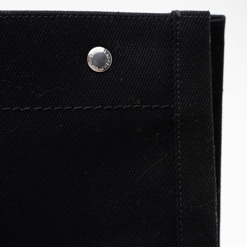 Saint Laurent Canvas Calfskin Rive Gauche Large Tote (SHF-PjHcZm)