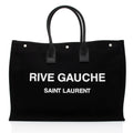 Saint Laurent Canvas Calfskin Rive Gauche Large Tote (SHF-PjHcZm)