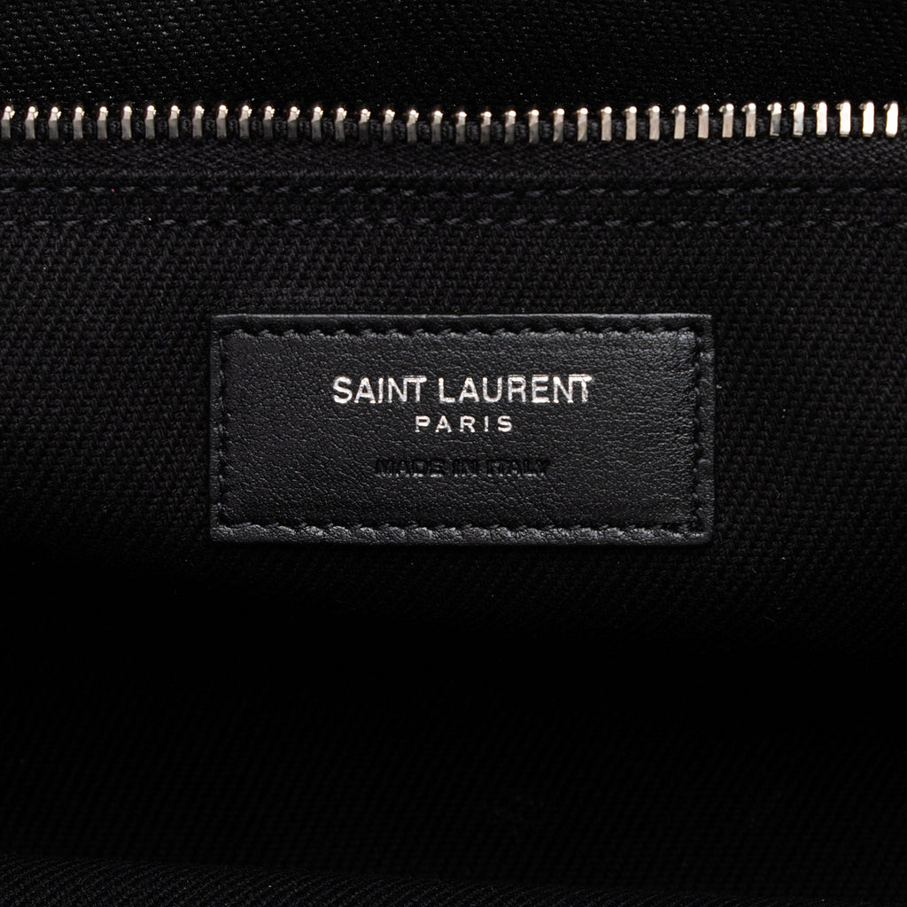 Saint Laurent Canvas Calfskin Rive Gauche Large Tote (SHF-PjHcZm)