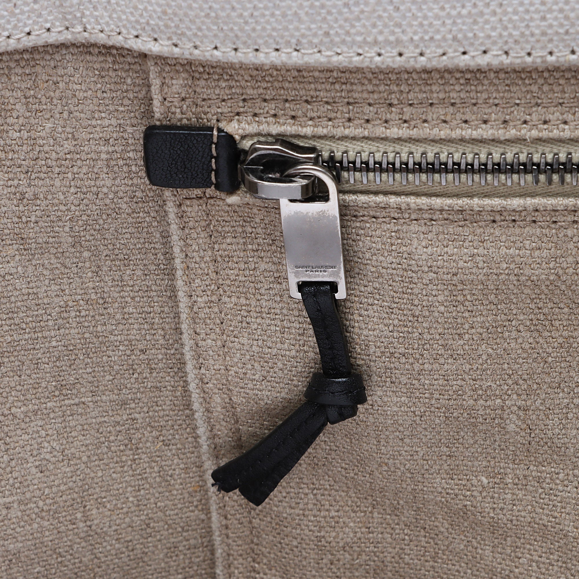 Saint Laurent Canvas Calfskin Rive Gauche Large Tote (SHF-Ti5Jyi)