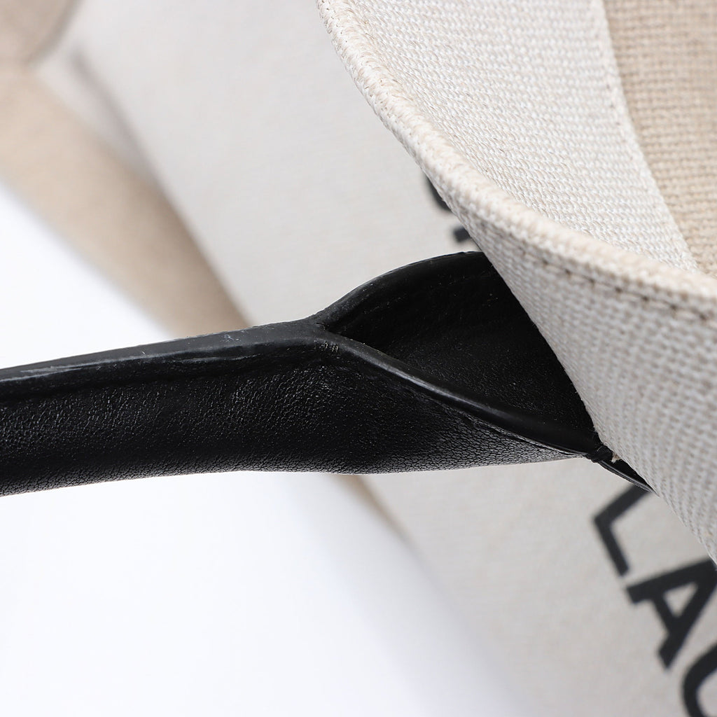 Saint Laurent Canvas Calfskin Rive Gauche Large Tote (SHF-Ti5Jyi)