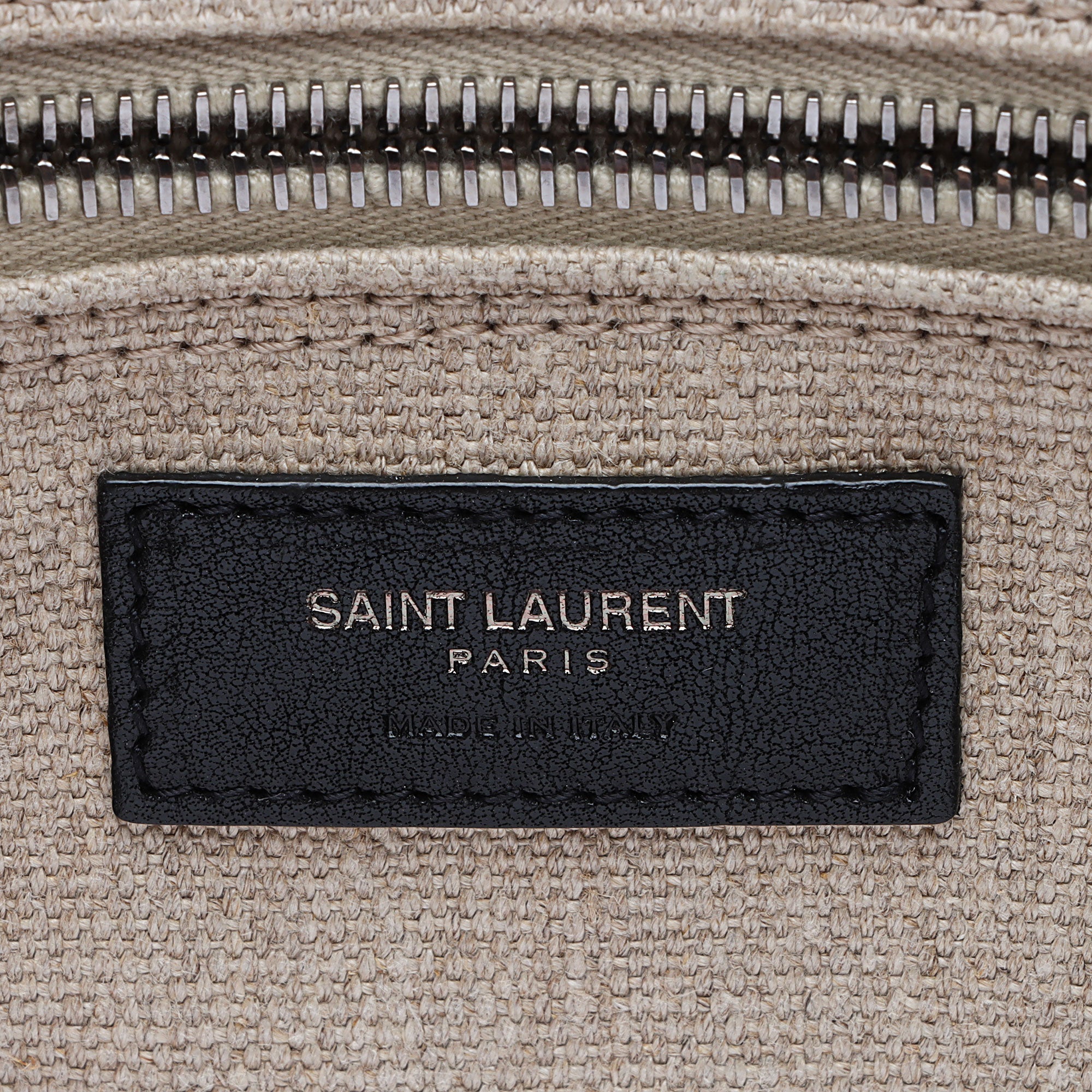 Saint Laurent Canvas Calfskin Rive Gauche Large Tote (SHF-Ti5Jyi)