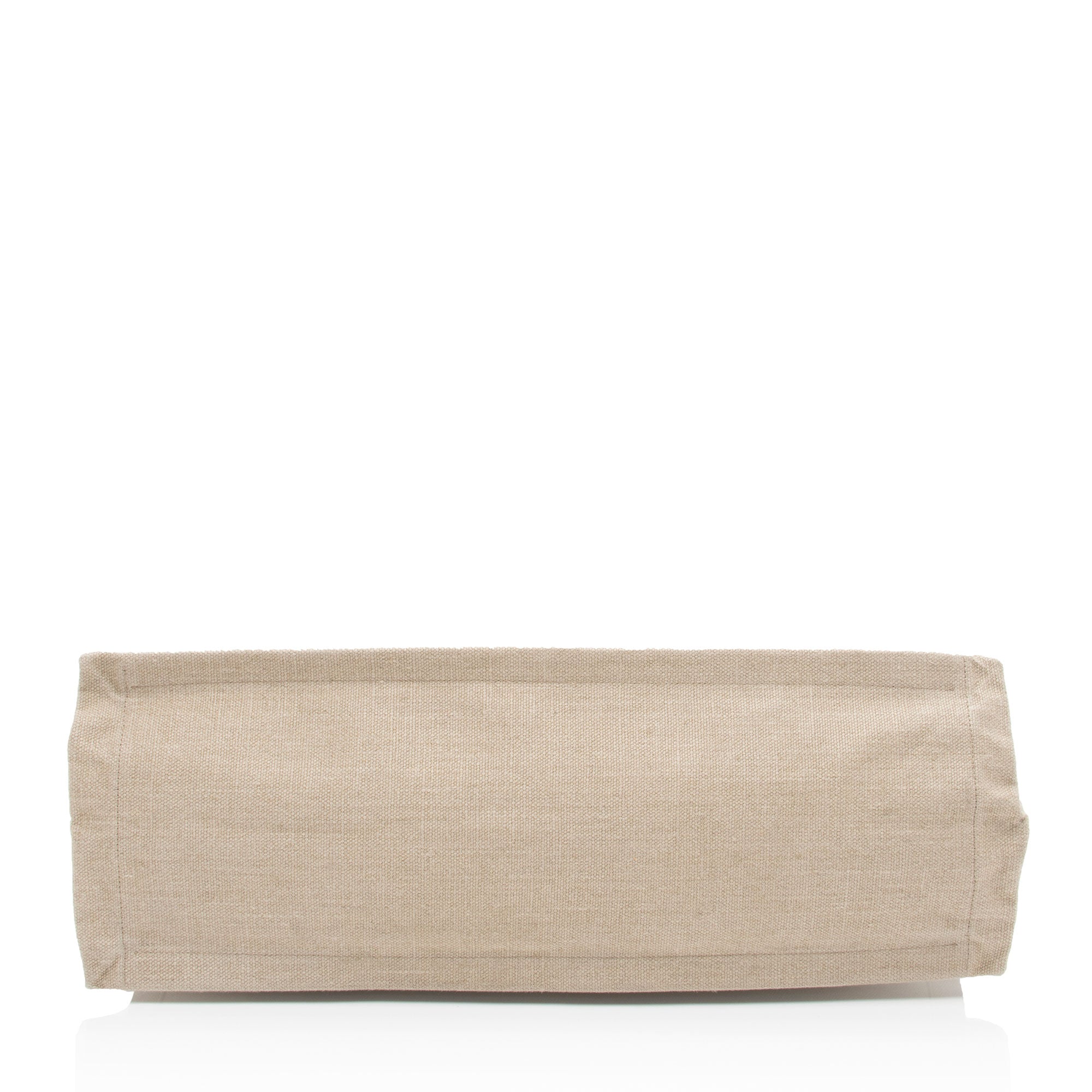 Saint Laurent Canvas Calfskin Rive Gauche Large Tote (SHF-v2S0Rd)