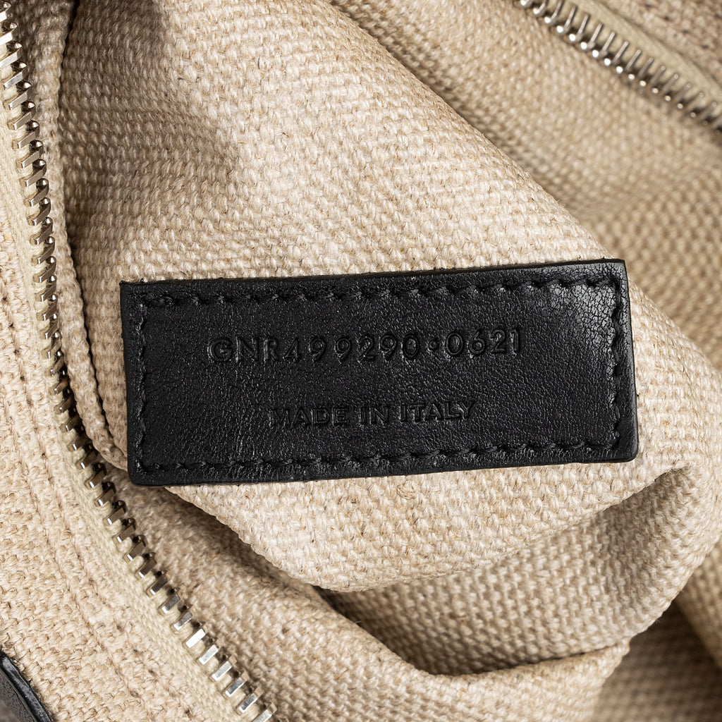 Saint Laurent Canvas Calfskin Rive Gauche Large Tote (SHF-v2S0Rd)