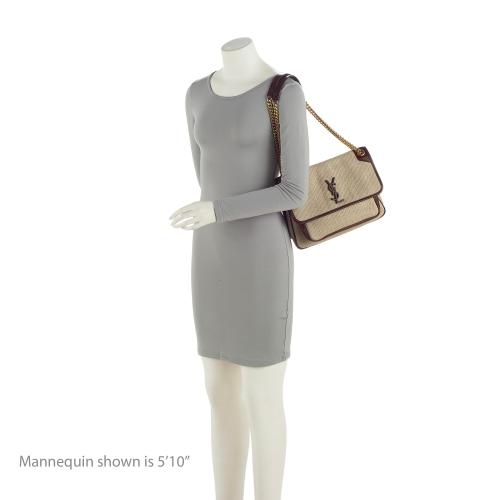 Saint Laurent Canvas Monogram Niki Medium Shoulder Bag (SHF-JdPwmb)