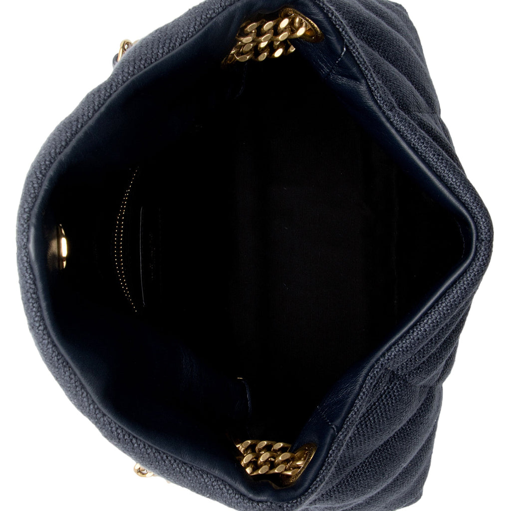 Saint Laurent Canvas Monogram Puffer LouLou Small Shoulder Bag (SHF-XqWUzx)