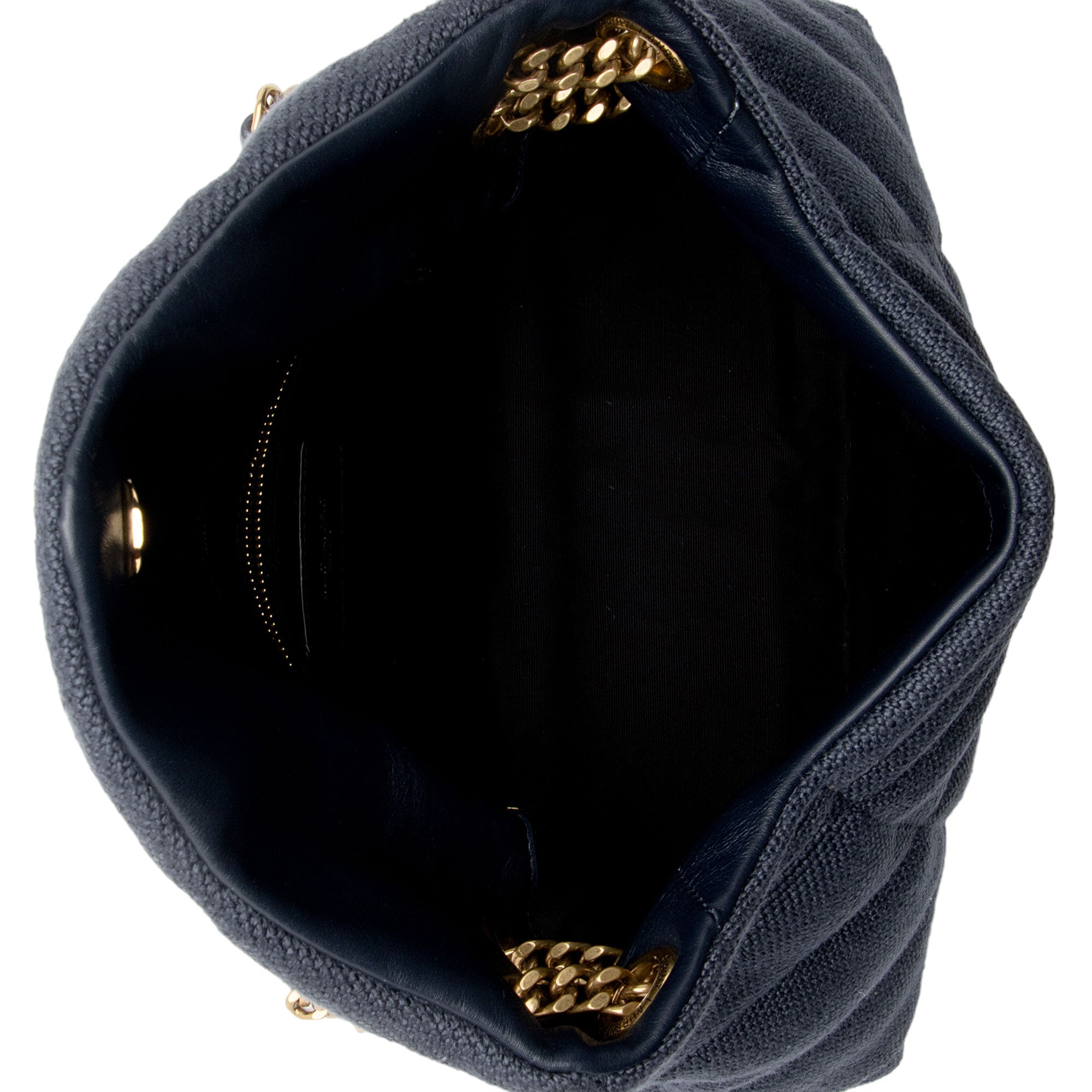 Saint Laurent Canvas Monogram Puffer LouLou Small Shoulder Bag (SHF-XqWUzx)