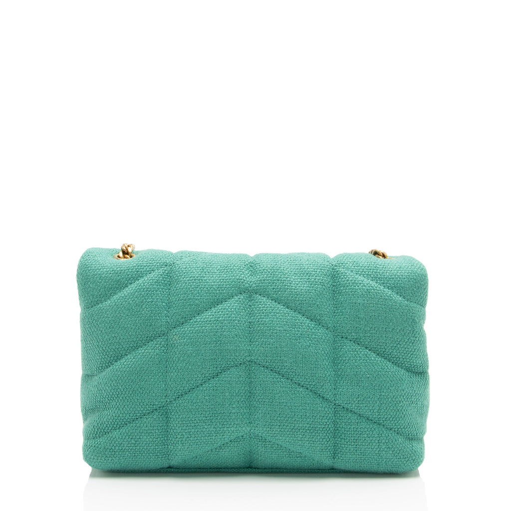 Saint Laurent Canvas Monogram Puffer LouLou Toy Shoulder Bag (SHF-mJ1fT5)