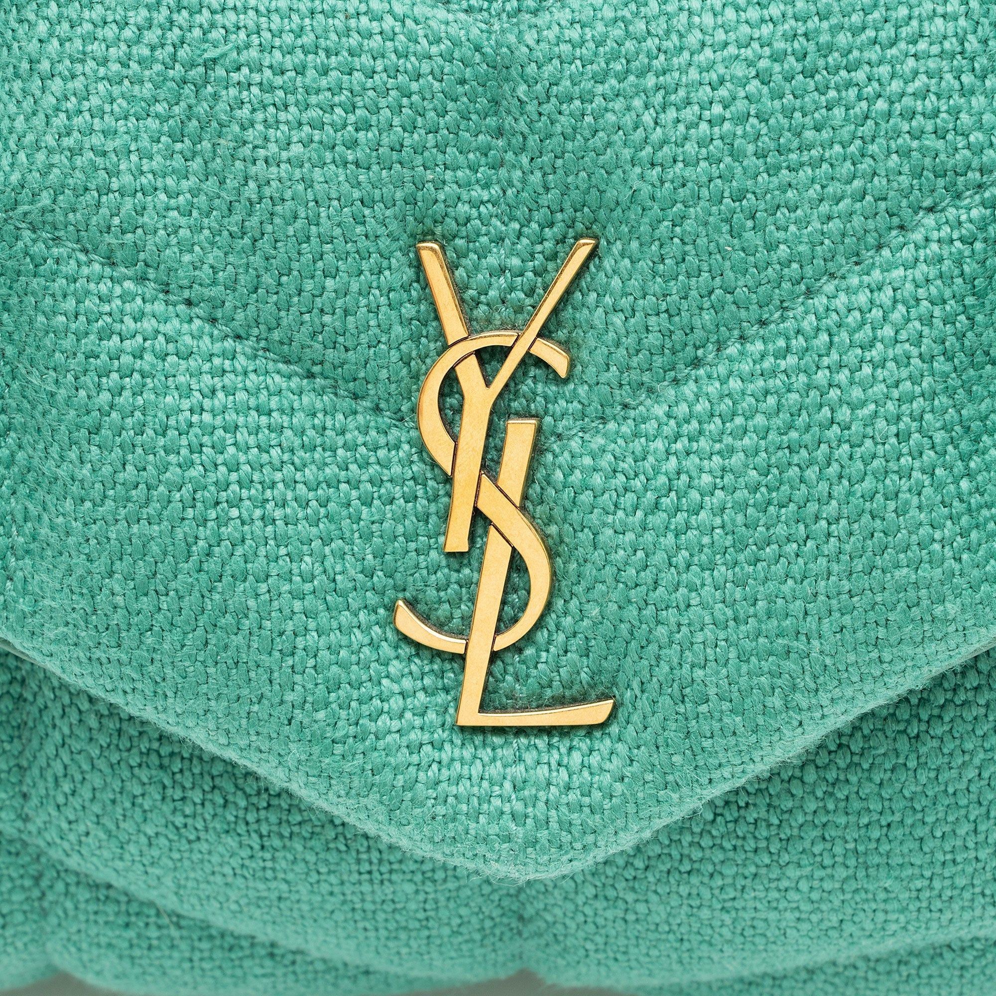 Saint Laurent Canvas Monogram Puffer LouLou Toy Shoulder Bag (SHF-mJ1fT5)
