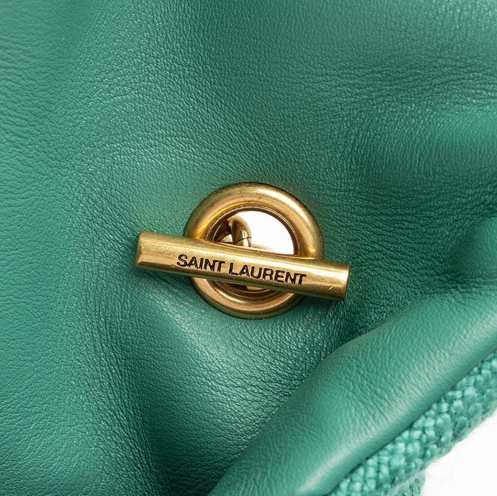 Saint Laurent Canvas Monogram Puffer LouLou Toy Shoulder Bag (SHF-mJ1fT5)