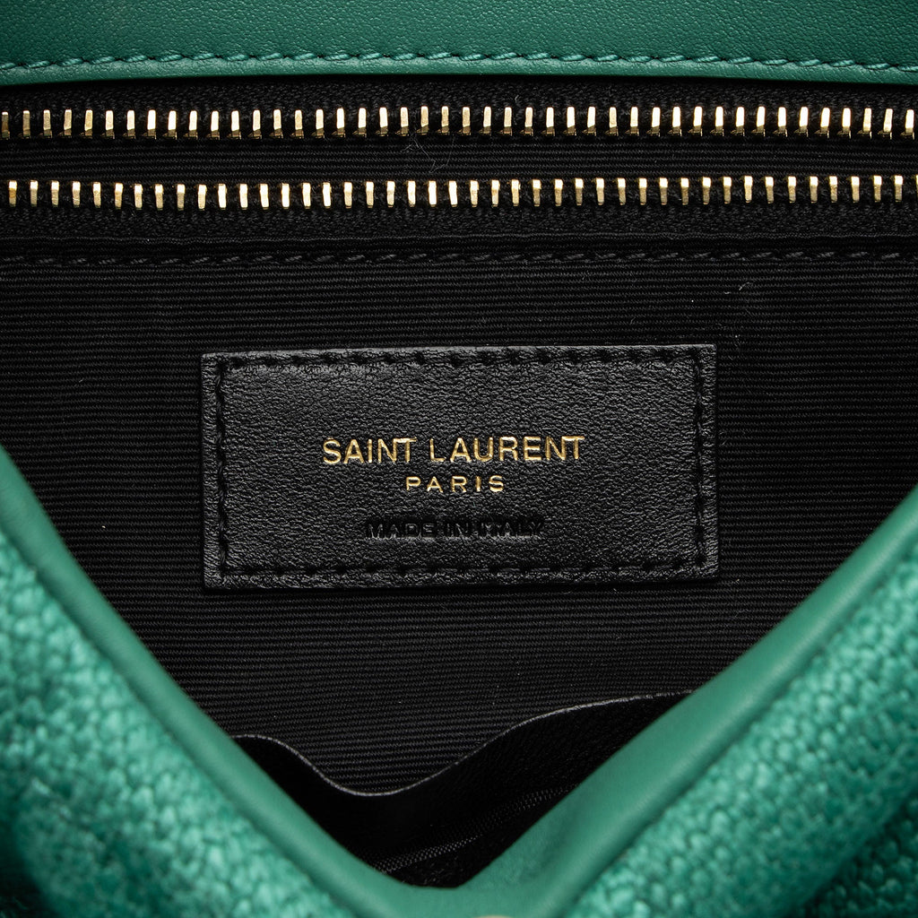 Saint Laurent Canvas Monogram Puffer LouLou Toy Shoulder Bag (SHF-mJ1fT5)