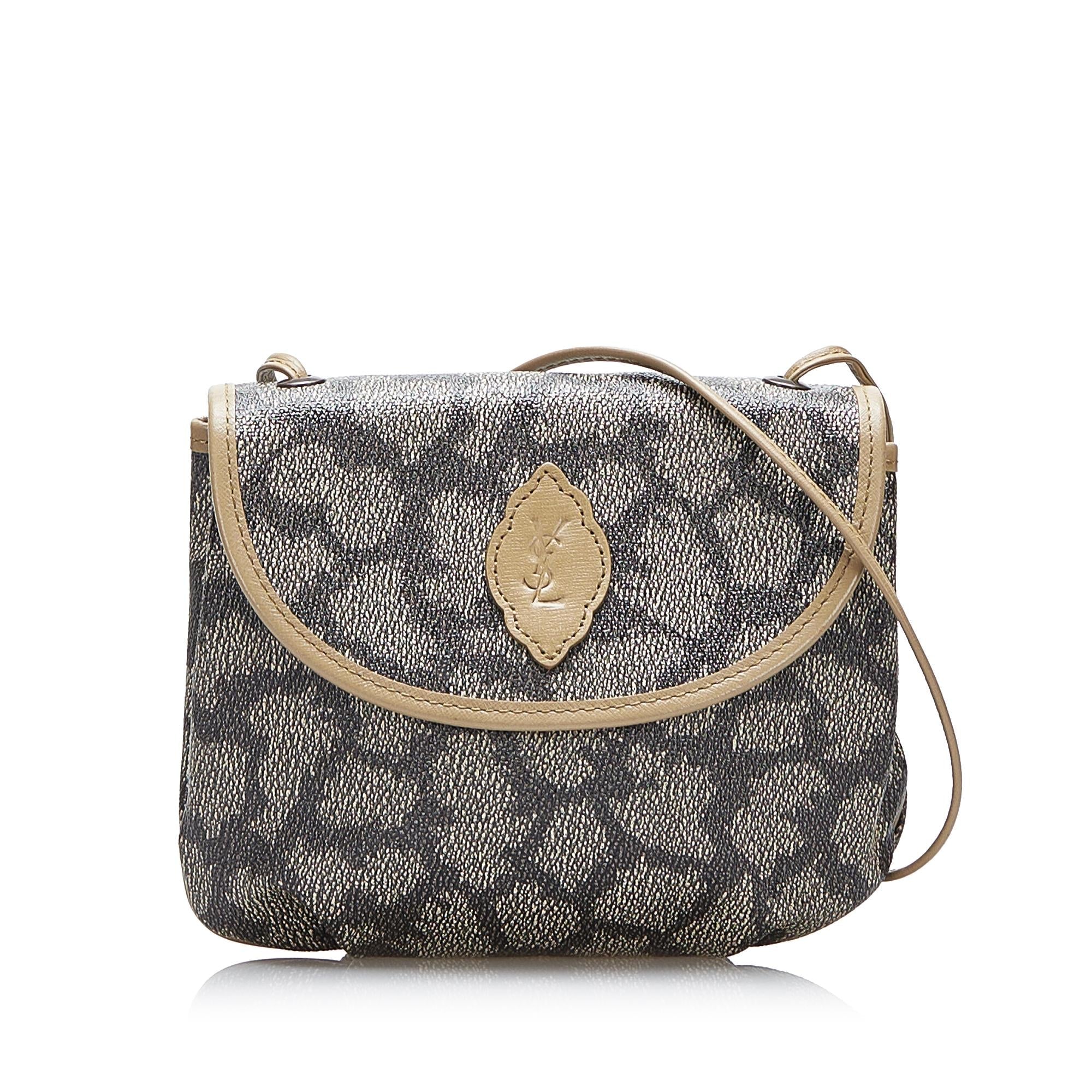 Saint Laurent Coated Canvas Crossbody Bag (SHG-UfBYdM)