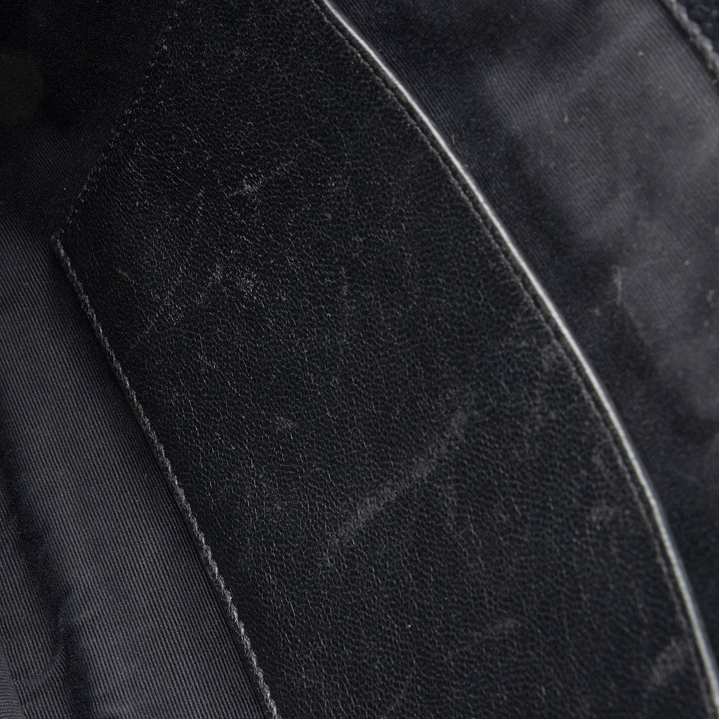 Saint Laurent Crinkled Calfskin Matte Black Monogram Niki Large Shoulder Bag (SHF-eFW25Q)