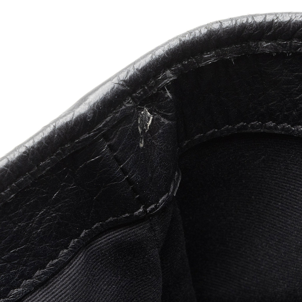 Saint Laurent Crinkled Calfskin Matte Black Monogram Niki Large Shoulder Bag (SHF-eFW25Q)