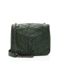 Saint Laurent Crinkled Calfskin Monogram Niki Chain Wallet (SHF-w5uFiz)
