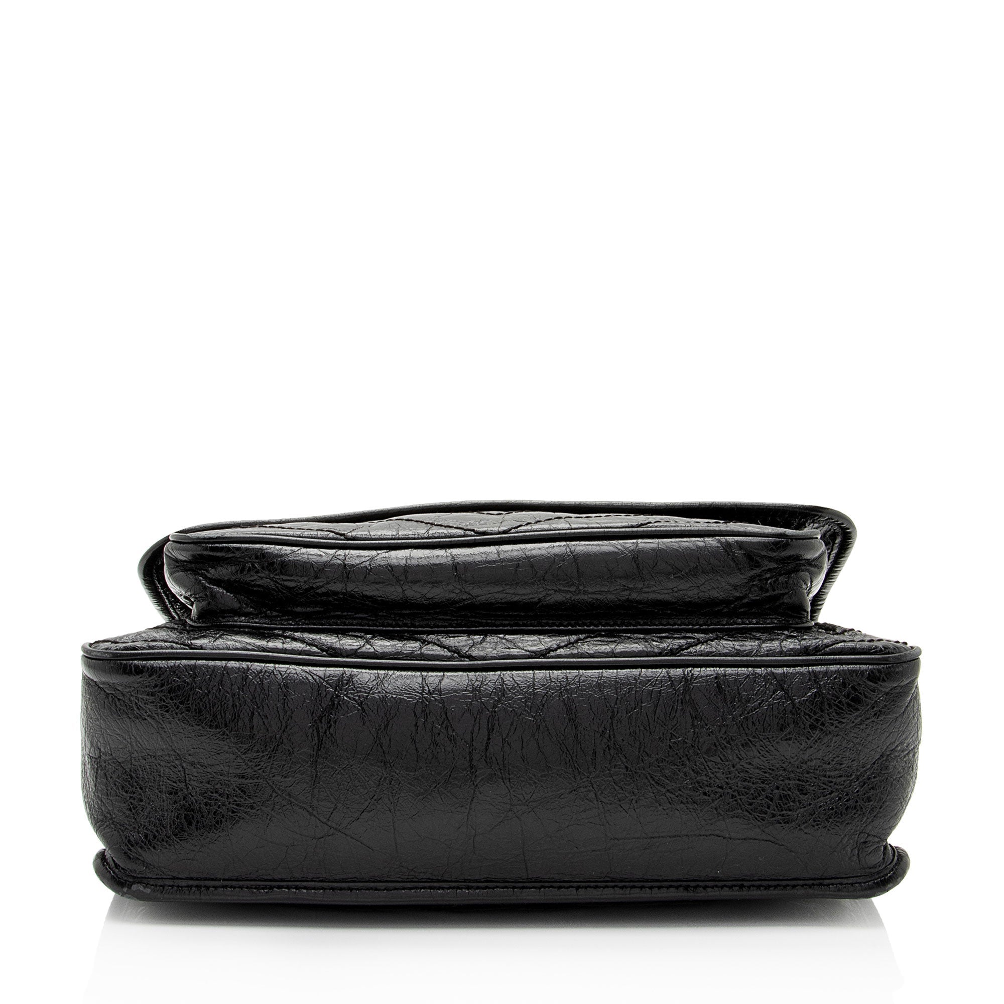 Saint Laurent Crinkled Calfskin Monogram Niki Large Shoulder Bag (SHF-0VXkR6)