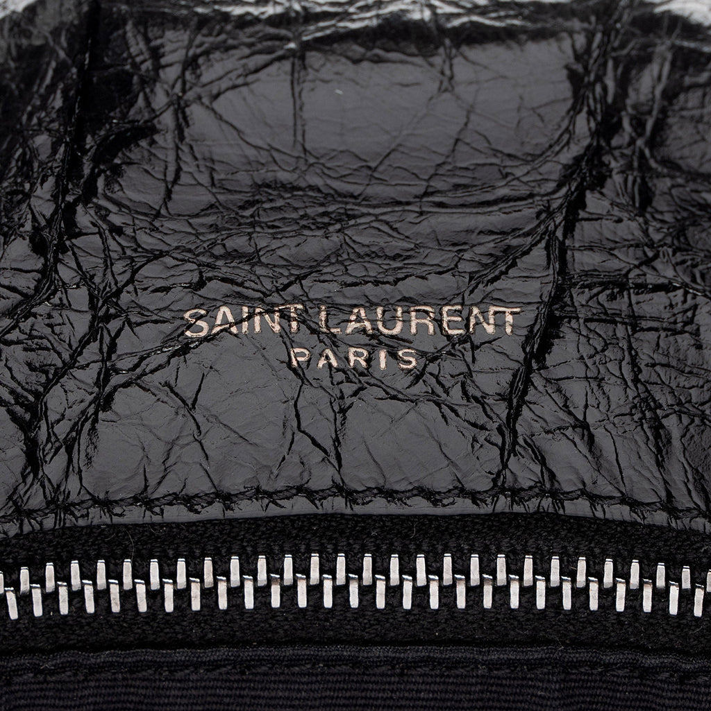 Saint Laurent Crinkled Calfskin Monogram Niki Large Shoulder Bag (SHF-0VXkR6)