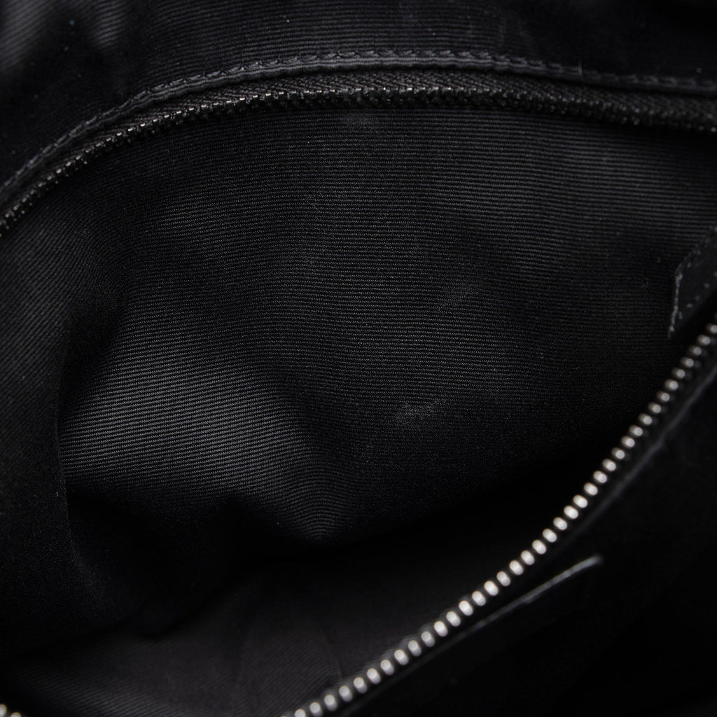 Saint Laurent Crinkled Calfskin Monogram Niki Medium Shopping Tote (SHF-RaBy7S)