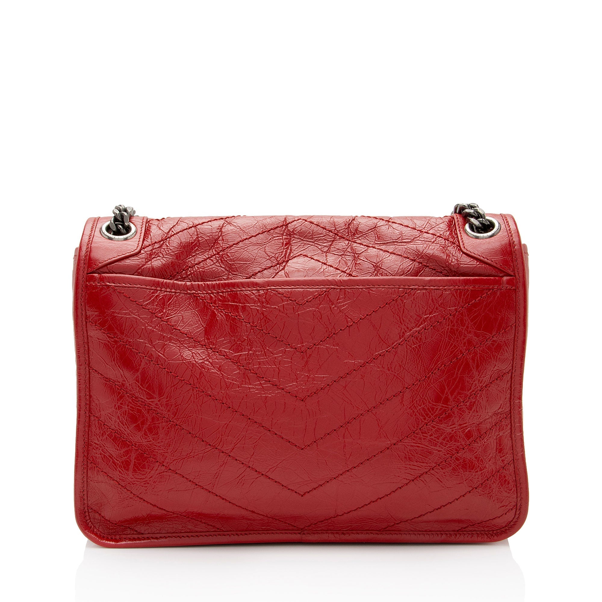 Saint Laurent Crinkled Calfskin Monogram Niki Medium Shoulder Bag (SHF-yRZdIA)