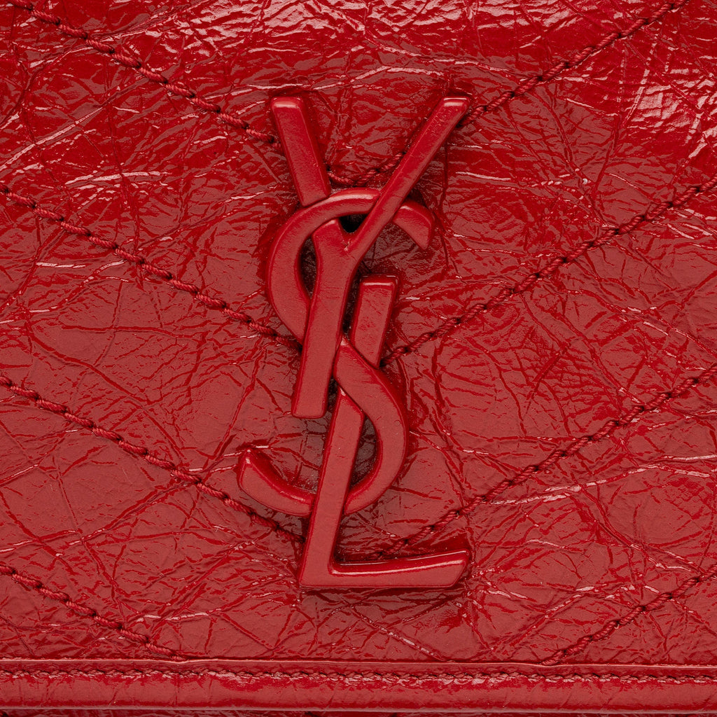 Saint Laurent Crinkled Calfskin Monogram Niki Medium Shoulder Bag (SHF-yRZdIA)