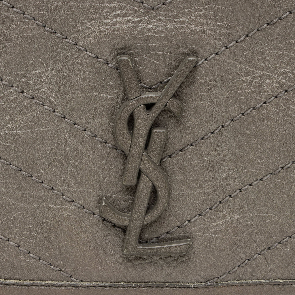 Saint Laurent Crinkled Calfskin Monogram Niki Medium Shoulder Bag (SHF-BbD05y)